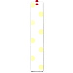 Polka Dots - Pastel Yellow on White Large Book Mark