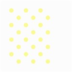 Polka Dots - Pastel Yellow on White Small Garden Flag (Two Sides)