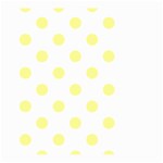 Polka Dots - Pastel Yellow on White Large Garden Flag (Two Sides)