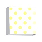 Polka Dots - Pastel Yellow on White 4 x 4  Acrylic Photo Block