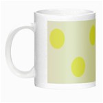 Polka Dots - Pastel Yellow on White Night Luminous Mug