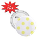 Polka Dots - Pastel Yellow on White 1.75  Button (10 pack)