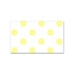 Polka Dots - Pastel Yellow on White Sticker (Rectangular)