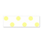 Polka Dots - Pastel Yellow on White Sticker (Bumper)