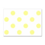 Polka Dots - Pastel Yellow on White Sticker A4 (100 pack)