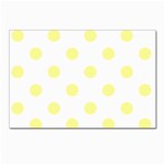 Polka Dots - Pastel Yellow on White Postcard 4  x 6 