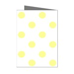 Polka Dots - Pastel Yellow on White Mini Greeting Cards (Pkg of 8)