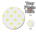 Polka Dots - Pastel Yellow on White Multi-purpose Cards (Round)