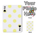 Polka Dots - Pastel Yellow on White Playing Cards 54 Designs