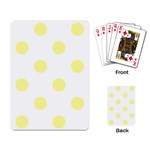 Polka Dots - Pastel Yellow on White Playing Cards Single Design