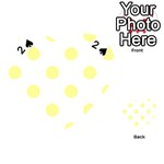 Polka Dots - Pastel Yellow on White Playing Cards 54 (Heart)
