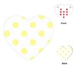 Polka Dots - Pastel Yellow on White Playing Cards (Heart)