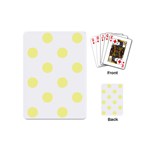 Polka Dots - Pastel Yellow on White Playing Cards (Mini)