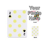 Polka Dots - Pastel Yellow on White Playing Cards 54 (Mini)