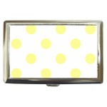 Polka Dots - Pastel Yellow on White Cigarette Money Case