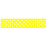 Polka Dots - White on Yellow Flano Scarf (Small)