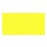 Polka Dots - White on Yellow Satin Shawl
