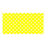 Polka Dots - White on Yellow Satin Wrap
