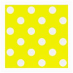 Polka Dots - White on Yellow Medium Glasses Cloth (2 Sides)
