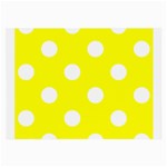 Polka Dots - White on Yellow Large Glasses Cloth