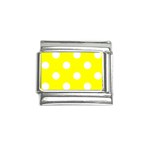 Polka Dots - White on Yellow Italian Charm (9mm)