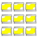 Polka Dots - White on Yellow 9mm Italian Charm (9 pack)