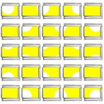 Polka Dots - White on Yellow 9mm Italian Charm (25 pack)
