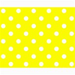 Polka Dots - White on Yellow Collage 8  x 10 