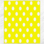 Polka Dots - White on Yellow Canvas 8  x 10 