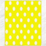 Polka Dots - White on Yellow Canvas 11  x 14 