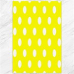 Polka Dots - White on Yellow Canvas 12  x 18 
