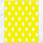 Polka Dots - White on Yellow Canvas 16  x 20 