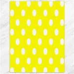 Polka Dots - White on Yellow Canvas 18  x 24 