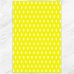 Polka Dots - White on Yellow Canvas 24  x 36 