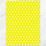 Polka Dots - White on Yellow Canvas 36  x 48 