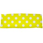 Polka Dots - White on Yellow Body Pillow Case Dakimakura (Two Sides)