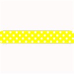 Polka Dots - White on Yellow Small Bar Mat