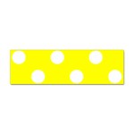 Polka Dots - White on Yellow Sticker (Bumper)