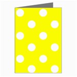 Polka Dots - White on Yellow Greeting Cards (Pkg of 8)