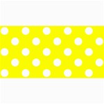 Polka Dots - White on Yellow 4  x 8  Photo Cards