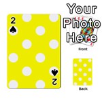 Polka Dots - White on Yellow Playing Cards 54 Designs