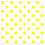 Polka Dots - Yellow on White Large Satin Scarf (Square)