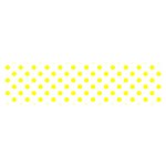 Polka Dots - Yellow on White Satin Scarf (Oblong)