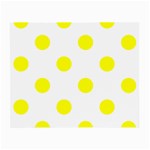 Polka Dots - Yellow on White Small Glasses Cloth