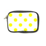 Polka Dots - Yellow on White Coin Purse