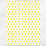 Polka Dots - Yellow on White Canvas 36  x 48 