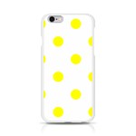 Polka Dots - Yellow on White Apple iPhone 6/6S Silicone Case (Transparent)