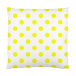 Polka Dots - Yellow on White Standard Cushion Case (One Side)