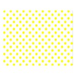 Polka Dots - Yellow on White Double Sided Flano Blanket (Large)