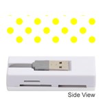 Polka Dots - Yellow on White Memory Card Reader (Stick)